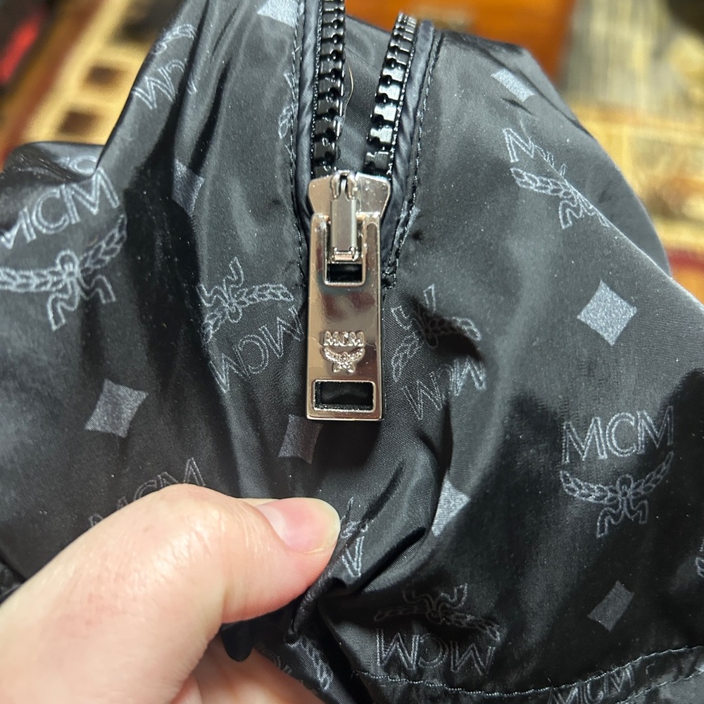 MCM Black Patterned Windbreaker - image 6